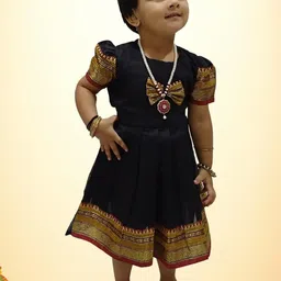 Mom and Me Black Cotton Dresses-image-89