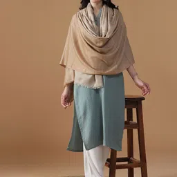 SHINGORA Striped Woven Design Woollen Shawl-picture-3