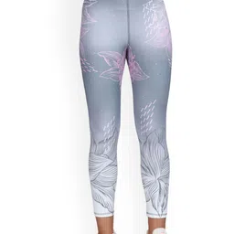 BAESD Women Floral Printed Slim-Fit Ankle-Length Gym Tights-21