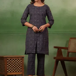 Span Women Regular Kurta with Trousers-picture-56