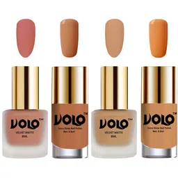 VOLO Set Of 4 Velvet Matte & Extra Shine Nail Polish-8 ml & 9.9 ml Each Shade 38-42-64-50 image 1