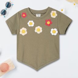max Girls Floral Print Pure Cotton Top-picture-8