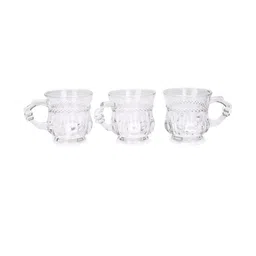 Somil Clear Glass Coffee & Tea Cup / Mug, Enjoy Your Drink in Style, Pack of 3, 100 Ml, 7 X 10 X 7.3 CM-image-43