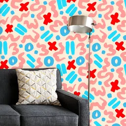 ArtzFolio Printed UV-Resistant Anti-Bacterial Colorful Abstract Shapes Peel & Stick Wallpaper-image-82