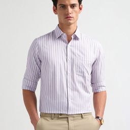 Arrow Liberty Classic Fit Vertical Striped Pure Cotton Formal Shirt-picture-12