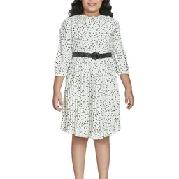 Peppermint Floral Print A-Line Dress-image-43