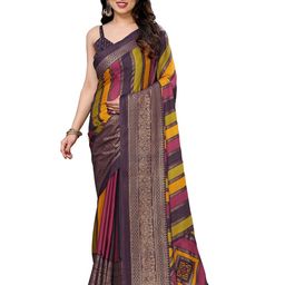 Sadika Striped Silk Blend Saree-picture-10
