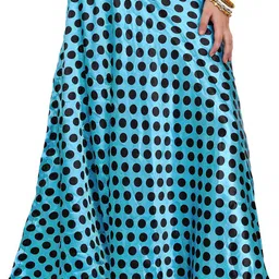 Exotic India Polka Dots Printed Wrap Around Skirt-image-46