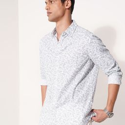 Peregrine by Pantaloons Men Floral Printed Spread Collar Pure Cotton Casual Shirt-picture-40