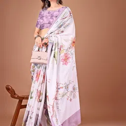 Avyay Creation Ethnic Motifs Printed Georgette Saree-image-23
