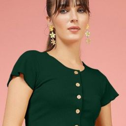Oomph! Women Round Neck Crop Top-image-79