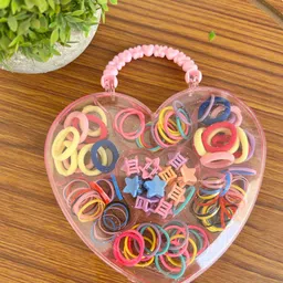 Radhya Accessories Women Heart Colorful 70 pcs Accessories Gift Combo Box-56