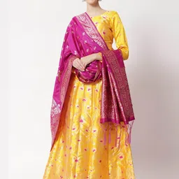 Mr Y Yellow Art Silk Lehenga Choli-image-77
