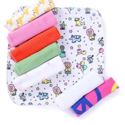 Babyhug Knit Wash Cloth Pack of 8 - Multicolour-image-0