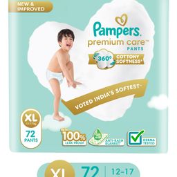 Pampers Premium Care Pants, Extra Large size baby diapers (XL), 72 Count, Softest ever Pampers pants-image-43
