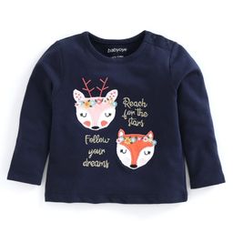 Babyoye Full Sleeves T-Shirt Animal Patch - Blue-image-25