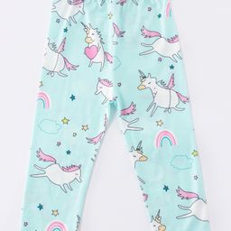 Kookie Kids Full Length Leggings Unicorn Print - Blue-image-58