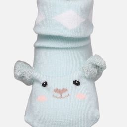 Yellow Bee Animal Design Anti Skid Socks - Blue-image-71
