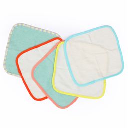 Mi Arcus Organic Cotton Terry Wash Cloth Pack of 5 - Multicolor-18