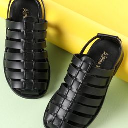 Pine Kids Ethnic Sandals - Black-image-2