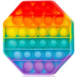 Fiddlerz Octagon Shaped Stress Relieving Silicone Pop It Fidget Toy - Multicolor-picture-36