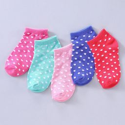 Honeyhap Premium Ankle Length Bamboo Nylon Spandex Set of Socks Pack of 5 - Multicolor-image-6