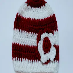 Knits & Knots Flower Design Cap - Maroon-picture-16