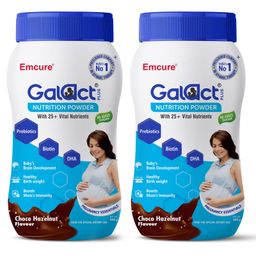 Galact Plus Nutrition Powder Pregnancy Essential Supplement with Choco Hazelnut Flavour (Pack of 2) - 400 gm Each-image-9