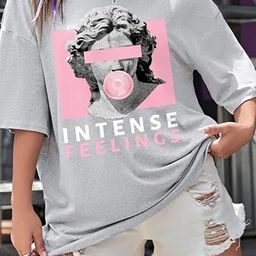 SZN Women Printed Applique T-shirt-image-4