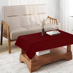 Homerz Maroon 2-Seater Table Cover-7