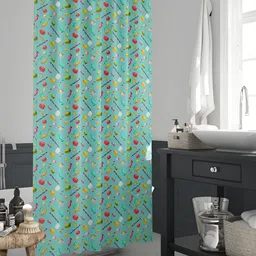 ArtzFolio Green & Red Printed Waterproof Shower Curtain-image-83