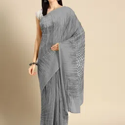 BUTA BUTI Abstract Printed Pure Cotton Saree-image-42