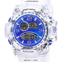 TARIDO Men Patterned Dial & Textured Straps Digital Watch TD299RG08-6