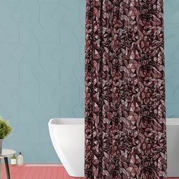 ArtzFolio Brown & Black Printed Waterproof Shower Curtains-image-70