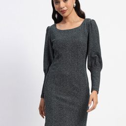 Madame Cuffed Sleeve Sheath Dress-image-70