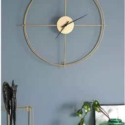 Nutts Copper-Toned Round Shaped Analogue Contemporary Wall Clock-13