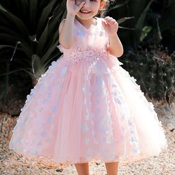 LULU & SKY Girls Applique Fit & Flare Midi Dress-image-72