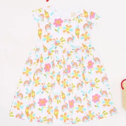 Pantaloons Junior Girls Floral Print Fit & Flare Dress-45
