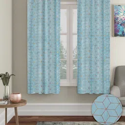 Myntra Elegant Homes Blue 2 Pieces Velvet Regular Window Curtain-image-45