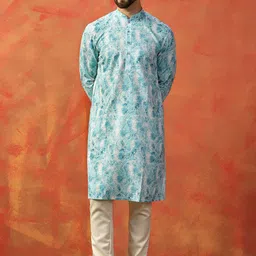 Prakatha Men Ethnic Motifs Regular Thread Work Kurta with Trousers-picture-55
