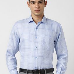 Van Heusen Men Checked Cotton Formal Shirt-picture-0