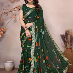 KALINI Printed Bandhani Saree-image-9