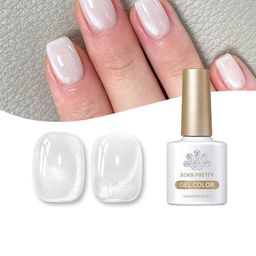 BORN PRETTY Long Lasting High Gloss Cat Eye Magnetic Gel Polish-10ml- MY42 Milky Cat-picture-18