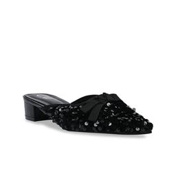 CAI Embellished PU Party Block Mules-15