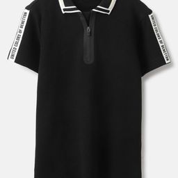 United Colors of Benetton Boys Solid Polo Collar Cotton T-shirt-image-62