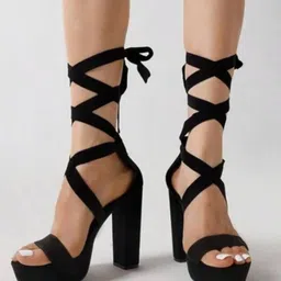 Baespice Women Solid Block Heel Gladiators-image-14