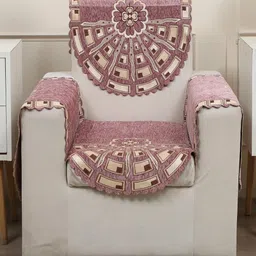 Fashion Throw Set Of 4 Pink Sofa Cover With Arms-image-29
