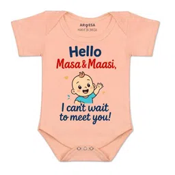 arvesa Hello Maasi I can't Wait To Meet You Printed Romper-picture-27