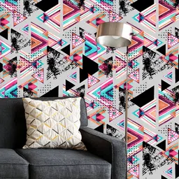 ArtzFolio Printed UV-Resistant Anti-Bacterial Abstract Tribal Elements Peel & Stick Wallpaper-image-53