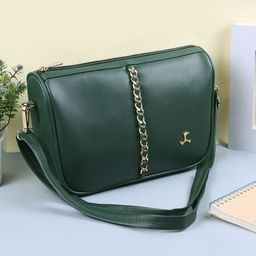 Mochi Colourblocked PU Structured Sling Bag-4